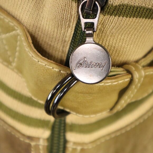 Vintage 70's 80's Brioni ROMA Calfskin Leather Linen Cotton Silk Jacket Men's 44 - Picture 11 of 16